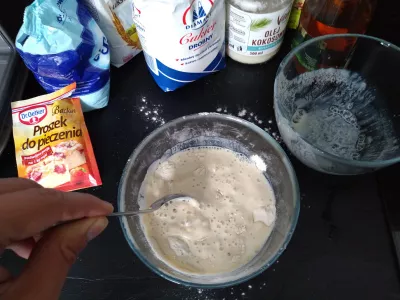 20 Min Bananen / Himbeer Fluffy Vegan Pancakes : Flüssige und feste Zubereitungen miteinander mischen